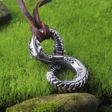 Load image into Gallery viewer, Vintage Stainless Steel Infinity Dragon Necklace