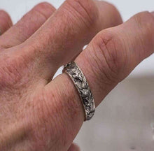 Load image into Gallery viewer, Wolf Ornament Ring | Handmade Sterling Silver | Norse Jewelry