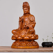 Load image into Gallery viewer, Wooden Buddha Statue