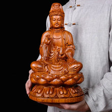 Load image into Gallery viewer, Wooden Buddha Statue