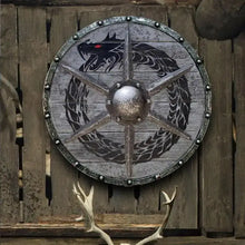 Load image into Gallery viewer, Wooden Painted Viking Shield