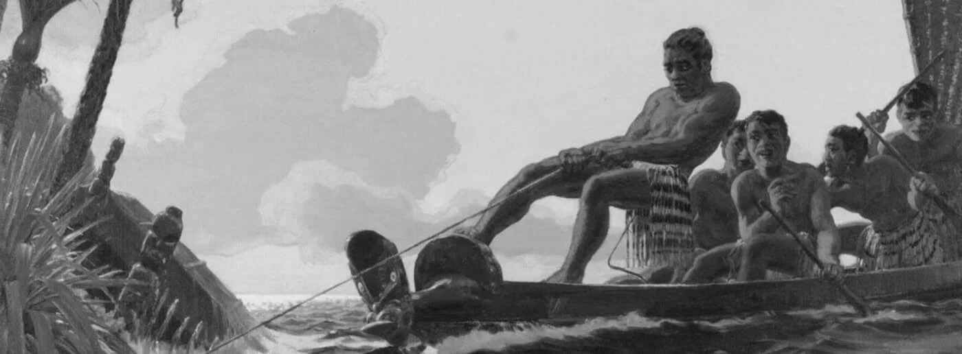 Māui fishing the north island-maori-mythology