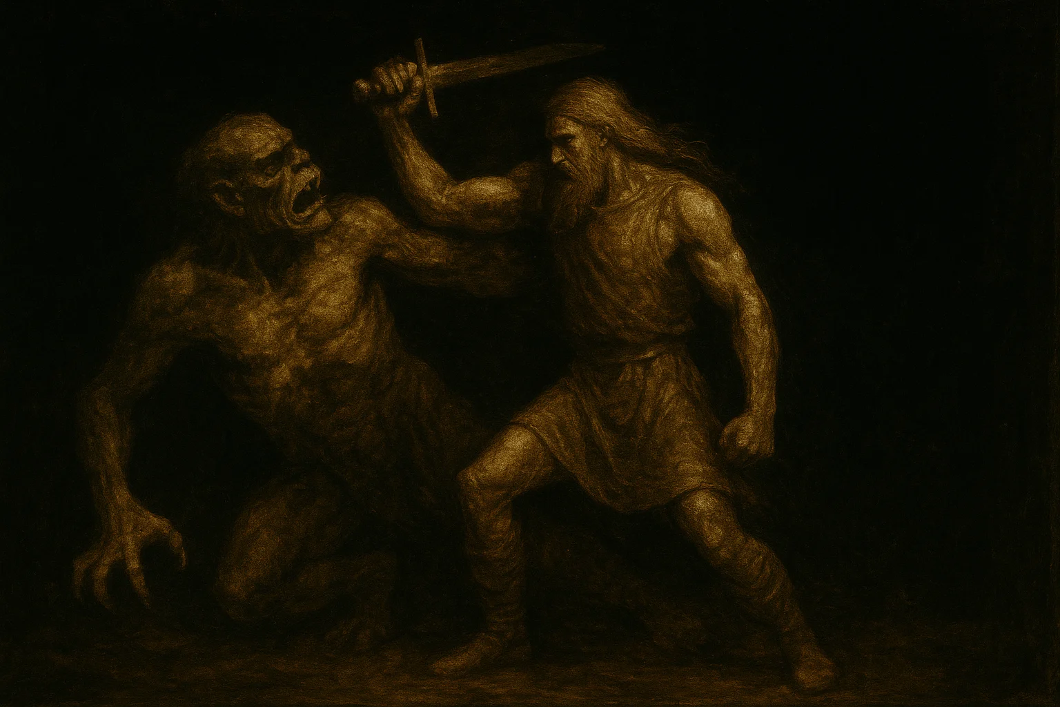 Illustration: The Fight with Grendel