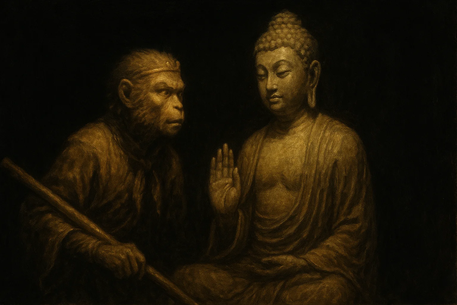 Illustration: Trickster, Rebel, and Enlightened Buddha