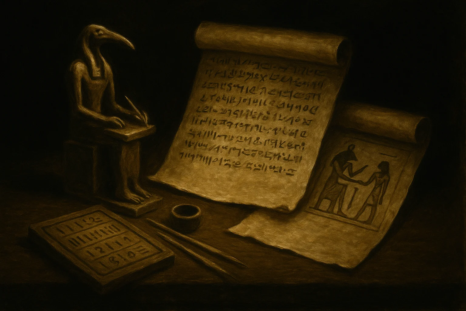 Illustration: The Scribal Curriculum: Hieratic, Arithmetic, and Model Texts