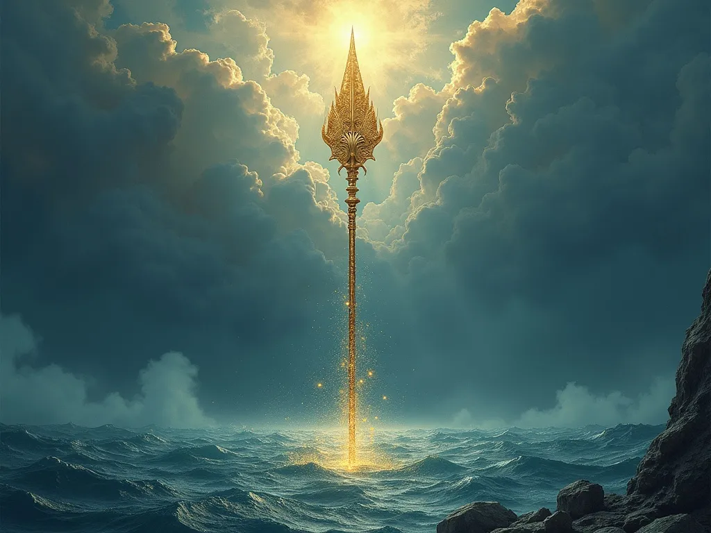 The jeweled spear Ame-no-Nuboko dripping brine to form the first island Onogoro-jima