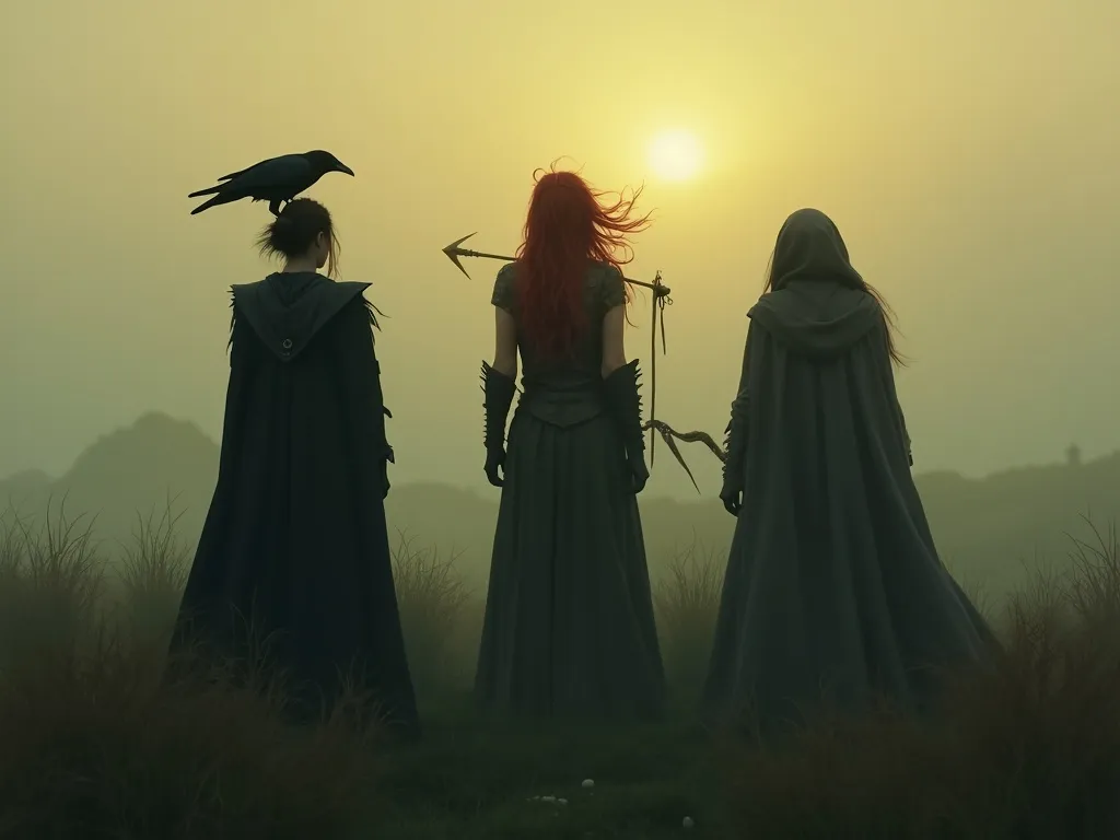 The triple Morrigan: Badb, Macha, and the phantom queen in an Irish mythological landscape