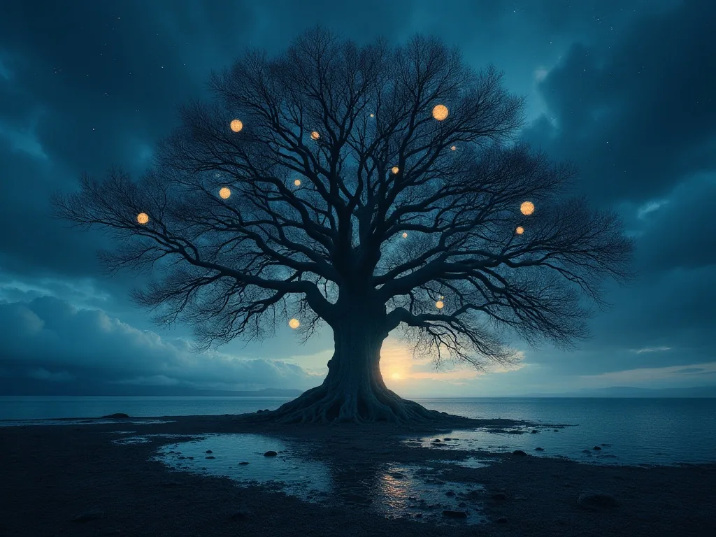 The nine worlds of Norse cosmology arranged around the world tree Yggdrasil