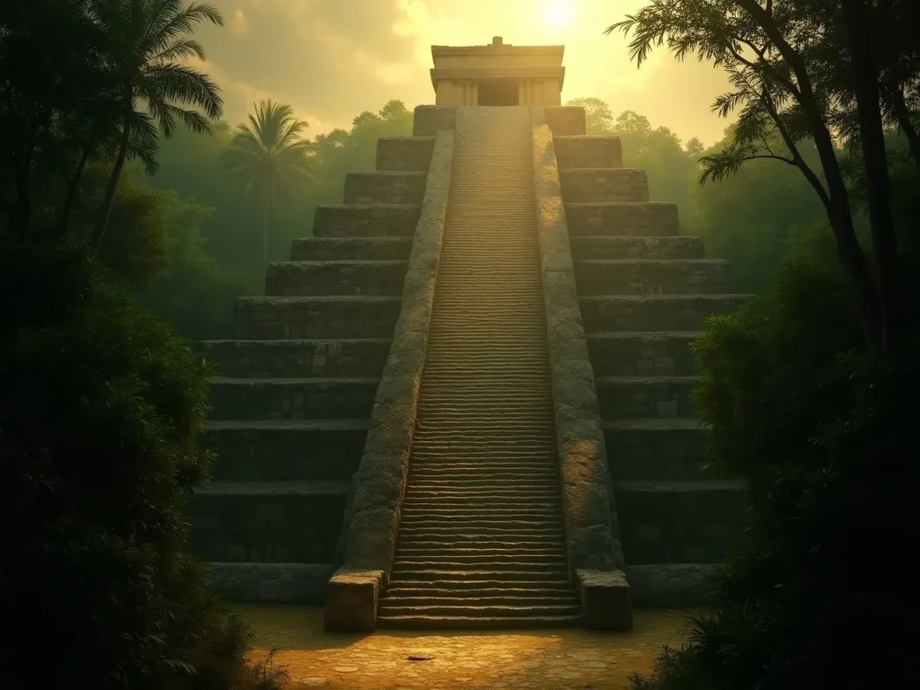 The equinox serpent shadow effect on the pyramid of Kukulkan at Chichen Itza