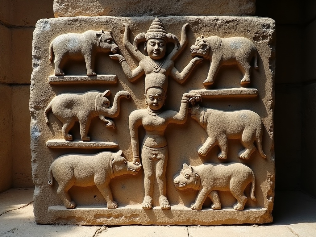 Ancient Pashupati seal depicting a proto-Shiva figure surrounded by animals