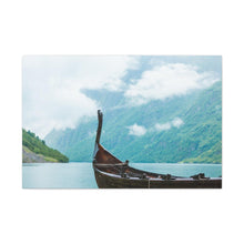 Load image into Gallery viewer, Viking Art on Canvas - &quot;Finally a Peaceful Mooring&quot;
