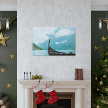 Load image into Gallery viewer, Viking Art on Canvas - &quot;Finally a Peaceful Mooring&quot;

