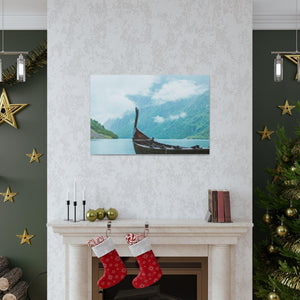 Viking Art on Canvas - "Finally a Peaceful Mooring"