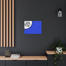 Load image into Gallery viewer, Viking Art on Canvas - Odin&#39;s Raven on White background on Blue Banner
