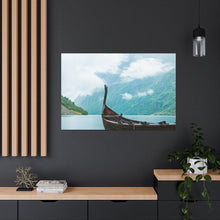 Load image into Gallery viewer, Viking Art on Canvas - &quot;Finally a Peaceful Mooring&quot;
