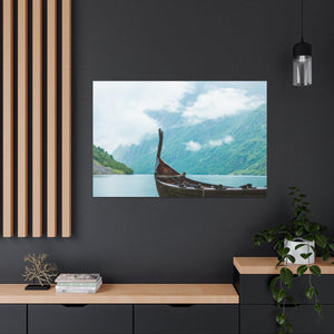 Viking Art on Canvas - "Finally a Peaceful Mooring"