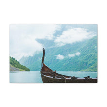 Load image into Gallery viewer, Viking Art on Canvas - &quot;Finally a Peaceful Mooring&quot;
