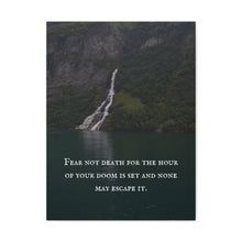 Load image into Gallery viewer, Viking Quote Wall Art - Fear Not Death Quote Viking Wall Art

