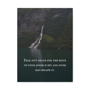 Viking Quote Wall Art - Fear Not Death Quote Viking Wall Art