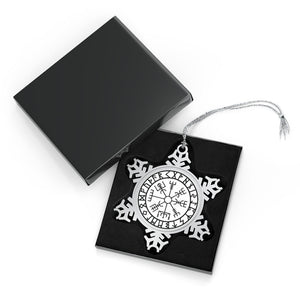 Viking Christmas Vegvisir Compass Snowflake Ornament