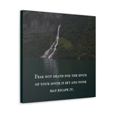 Load image into Gallery viewer, Viking Quote Wall Art - Fear Not Death Quote Viking Wall Art
