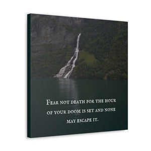 Viking Quote Wall Art - Fear Not Death Quote Viking Wall Art