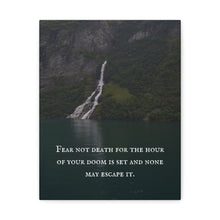 Load image into Gallery viewer, Viking Quote Wall Art - Fear Not Death Quote Viking Wall Art
