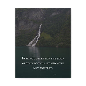 Viking Quote Wall Art - Fear Not Death Quote Viking Wall Art