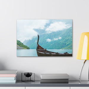 Viking Art on Canvas - "Finally a Peaceful Mooring"
