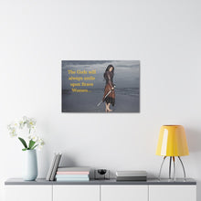 Load image into Gallery viewer, Viking Art on Canvas - &quot;The Gods will always smile upon Brave Women&quot;
