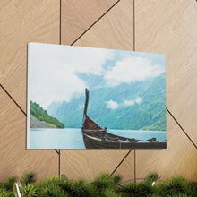 Load image into Gallery viewer, Viking Art on Canvas - &quot;Finally a Peaceful Mooring&quot;
