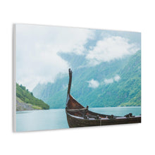 Load image into Gallery viewer, Viking Art on Canvas - &quot;Finally a Peaceful Mooring&quot;
