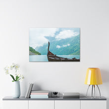 Load image into Gallery viewer, Viking Art on Canvas - &quot;Finally a Peaceful Mooring&quot;
