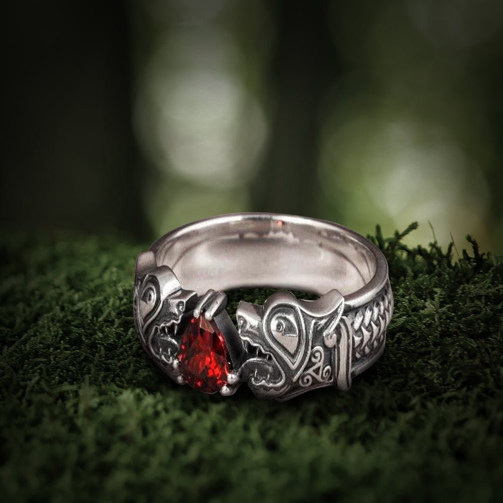 Fenrir Wolf Viking Ring | Handcrafted Sterling Silver