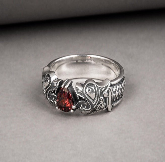 Fenrir Wolf Viking Ring | Handcrafted Sterling Silver