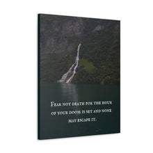 Load image into Gallery viewer, Viking Quote Wall Art - Fear Not Death Quote Viking Wall Art
