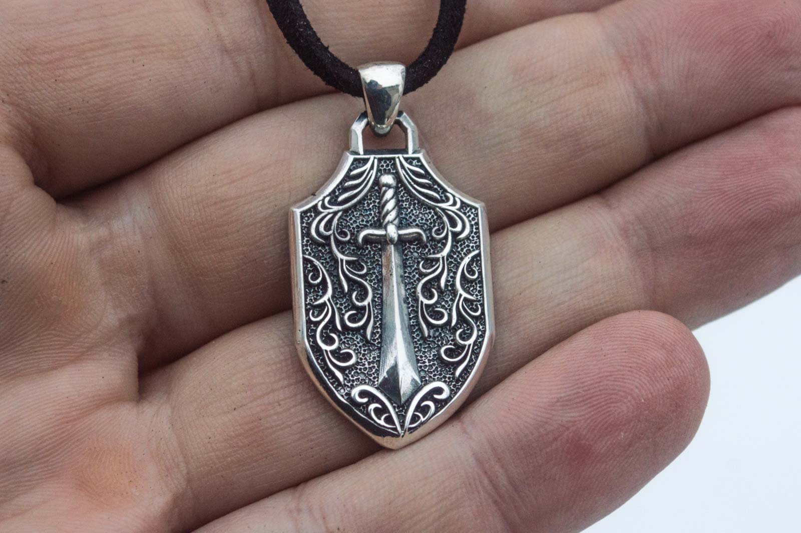 Pendant with Skull Sterling Silver Handmade Jewelry