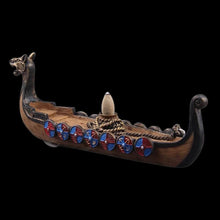 Load image into Gallery viewer, Replica Drakkar Viking Warship Incense Burner Stand Norse Decor
