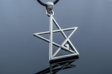 Load image into Gallery viewer, Pentagram Pendant Sterling Silver Handmade Geometry Jewelry
