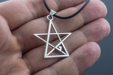 Load image into Gallery viewer, Pentagram Pendant Sterling Silver Handmade Geometry Jewelry
