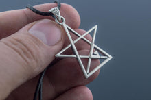Load image into Gallery viewer, Pentagram Pendant Sterling Silver Handmade Geometry Jewelry
