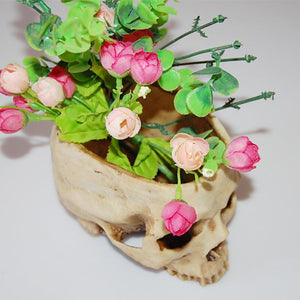 Resin Human Skull Plant Pot Flower Pot Decor