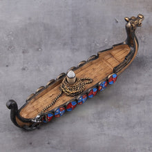 Load image into Gallery viewer, Replica Drakkar Viking Warship Incense Burner Stand Norse Decor
