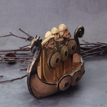 Load image into Gallery viewer, Sailing Viking Soldiers Wooden Viking Decor
