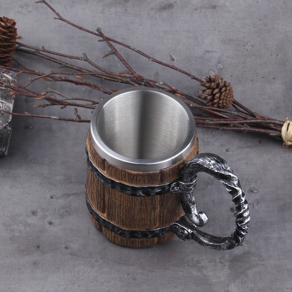 Feasting Wood and Iron Modern Viking Tankard Viking Decor