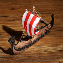 Load image into Gallery viewer, Viking Dragon Boat With Sail Home Decor
