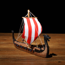 Load image into Gallery viewer, Viking Dragon Boat With Sail Home Decor
