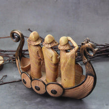 Load image into Gallery viewer, Sailing Viking Soldiers Wooden Viking Decor
