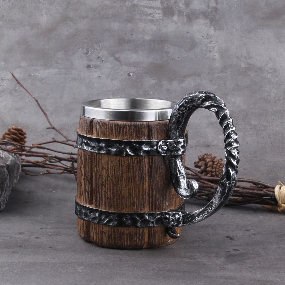 Feasting Wood and Iron Modern Viking Tankard Viking Decor