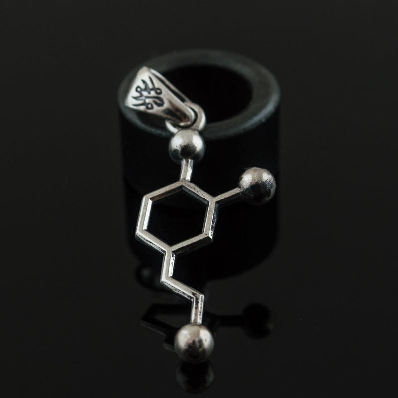 Dopamine Symbol Pendant Sterling Silver Handmade Jewelry